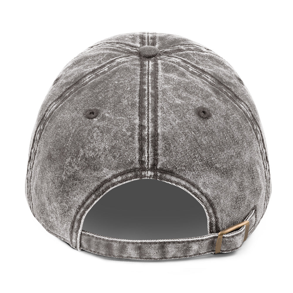 grey embroidered cap