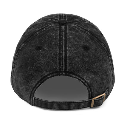 black embroidered cap