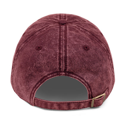 red embroidered cap