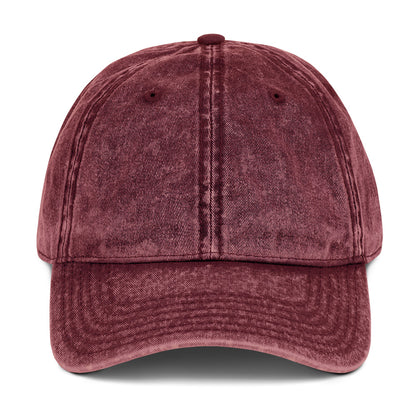 red embroidered cap