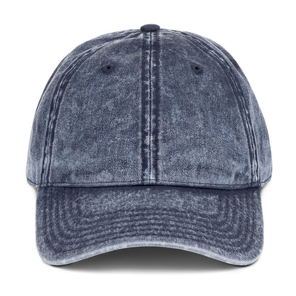 blue embroidered cap